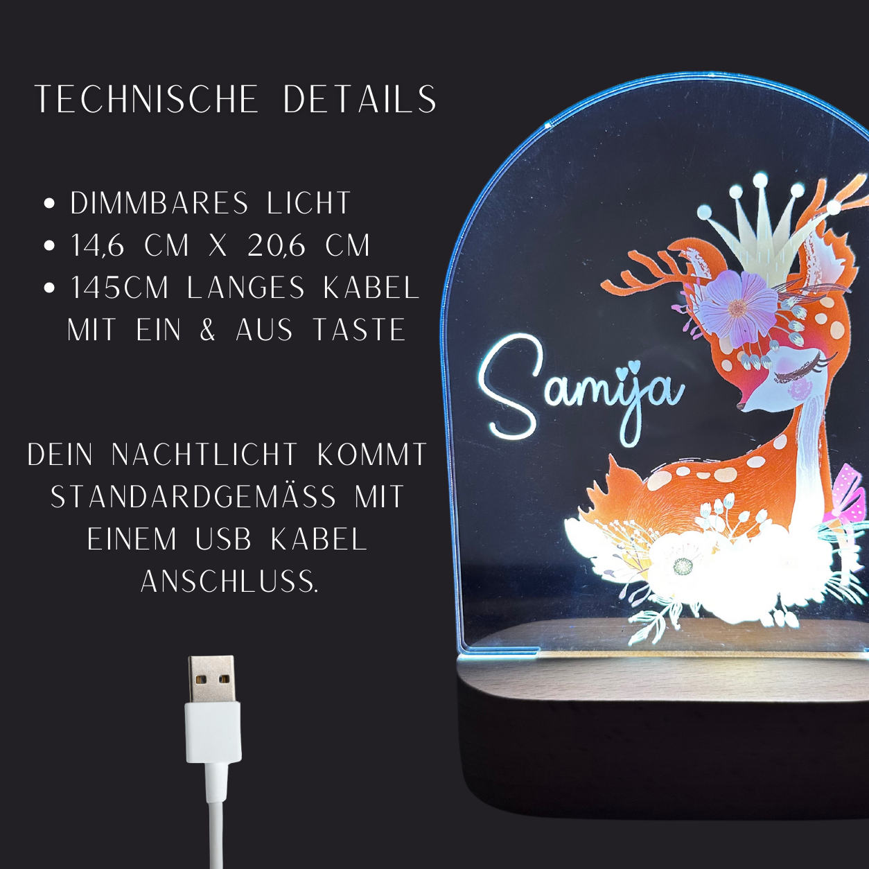 Snoozelight - personalisierbare Nachtlampe